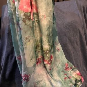 Floral Chiffon Maxi Skirt